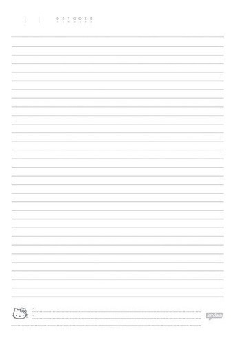 Caderno Espiral Hello Kitty Bonecas Jandaia 1 Matéria 80 Fls Cor Rosa