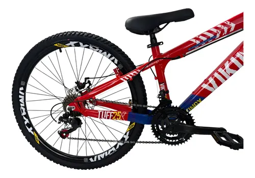 Bicicleta Viking Tuff 25 Vmaxx 21v - Cor 2026 Cor Vermelho Tamanho