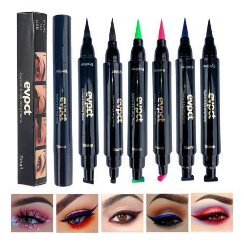Delineador impermeável indelével Double Seal Cat Eyeliner Color Red