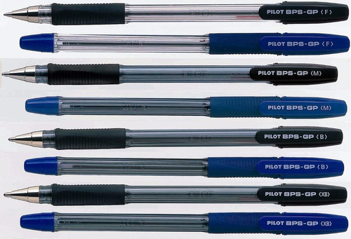 Bolígrafo Pilot Bps Gp 0.7 1.0 1.2 1.6 Mm X 4 Unidades Tinta Azul/negro