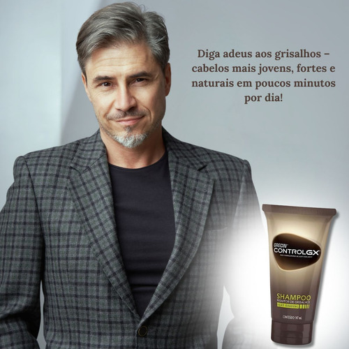 Shampoo Redutor Grisalhos Grecin Control Gx 118ml Homem