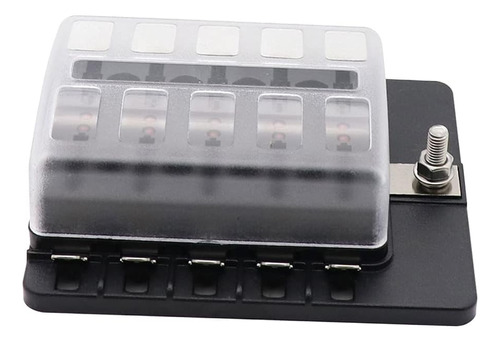 Blade Fuse,10 Way Blade Fuse Box Holder With Led Warning