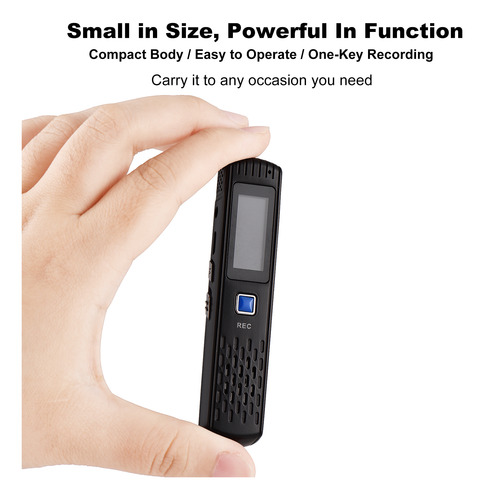 Gravador De Voz Digital De Bolso Pequeno Com Embutido