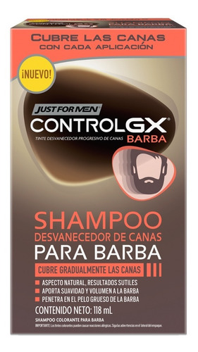 Just For Men Control Gx Barba Shampoo Desvanecedor De Canas