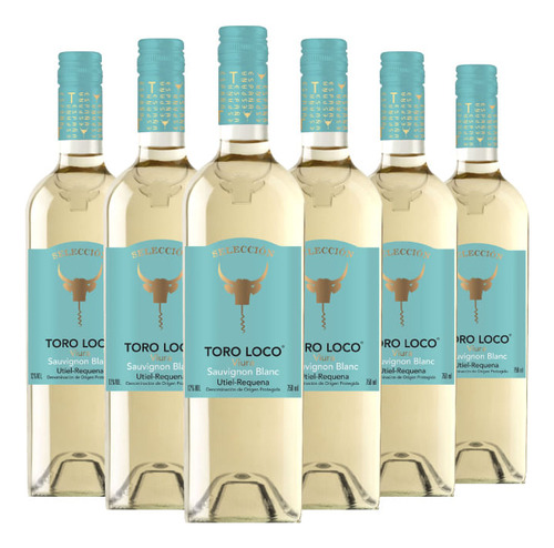 Kit Vinho Branco Toro Loco Viura Sauvignon Blanc 750ml 06 Un