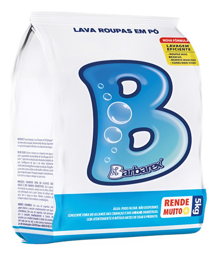 Kit 2 Sabão Lava Roupas Em Pó 5kg Barbarex