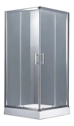 Box Ducha Cabina 80x80 Recto Esmerilado 6mm Sin Receptaculo