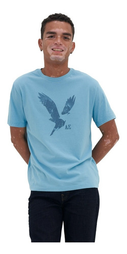 Playera Manga Corta American Eagle Para Hombre Con Gráfico