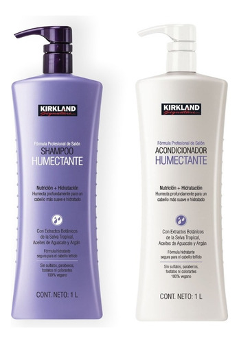 Pack Shampoo Y Acondicionador Vegano Hidratante Kirkland 1 L