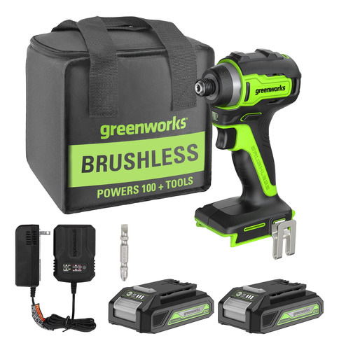 Greenworks Kit De Destornillador De Impacto Inalmbrico De 24