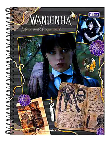 Caderno Espiral Universitário Wandinha 1 Matéria - Tilibra