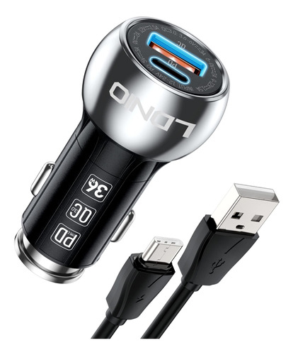 Cargador Vehiculo 36 Usb Dual Rapida 3.0 Pd Para iPhone