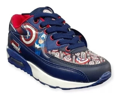 Zapatillas Marvel Capitan America Suela C/air Marino/rojo