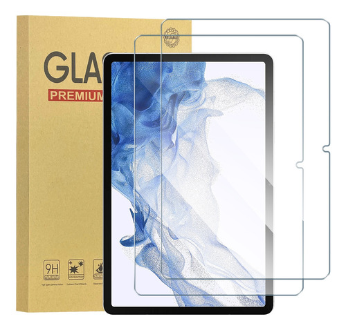 2 Protectores Mica Para Galaxy Tab S7+ S8+ Plus De Pantalla