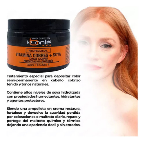 Vitamina Tratamiento Tonos Cobres + Soya 150g Labonte