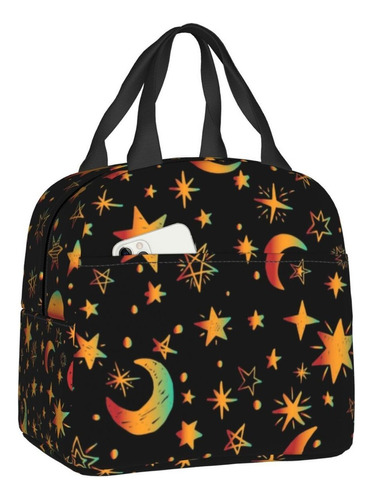 Bolsa De Almuerzo Celeste Luna Y Estrellas Personalizadas Mu