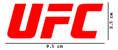 Sticker Vinil Ufc Logo 9.5x3.5cm Set 2 Piezas $135 Vinylmx