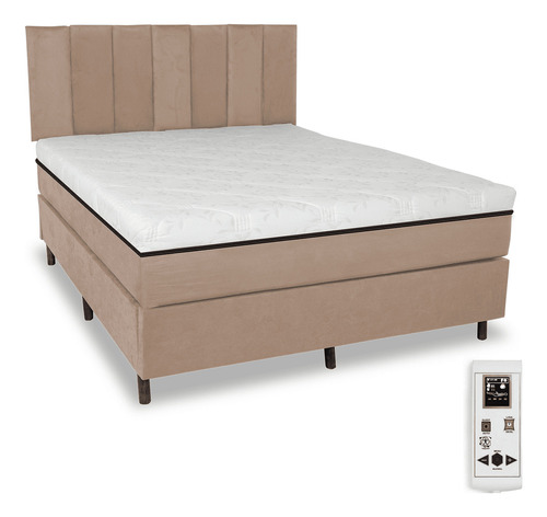 Eco New Colchões Prince colchão magnético Casal bio massageador cama box cabeceira cor Bege