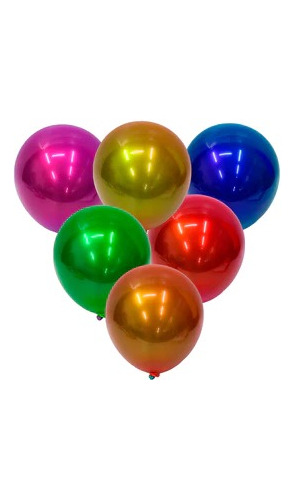 Set Globos Latex Brillantes X10 Unidades