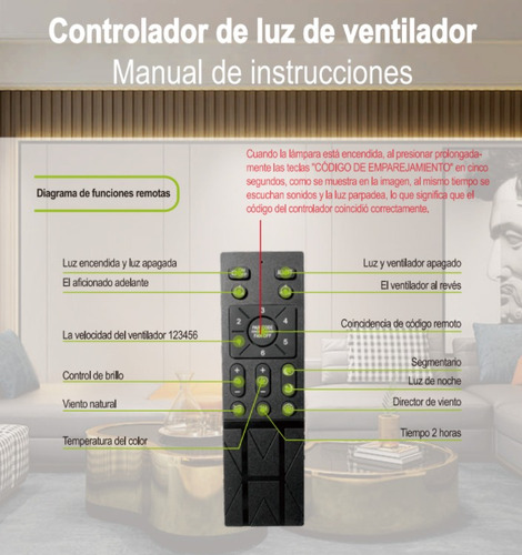 Gosun 2 En 1 Ventilador De Techo Bajo Consumo Moderno Con Luz Mchb0060