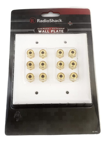 Plato Pared 12 Conector Dorado Binding Post Radioshack 40