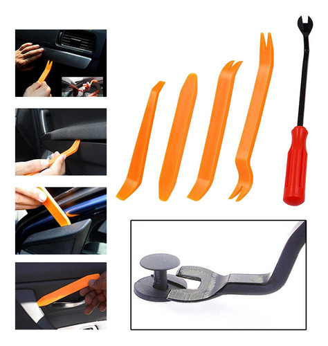 5 Piezas Auto Trim Removal Tool Kit Fastener Remover Set