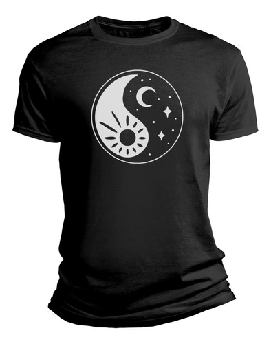 Playera Con Diseño Estampado Yin Yang Sol Y Luna