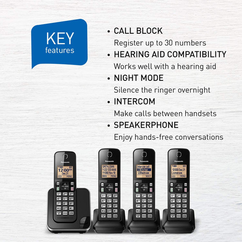 Sistema De Teléfono Inalámbrico Panasonic Kx-tgc384 Con 4 Au