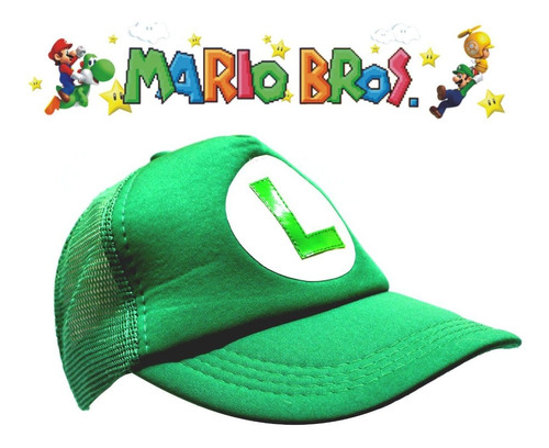 Gorra Luigi De Videojuego Nintendo Mario Bros Cachucha Gamer