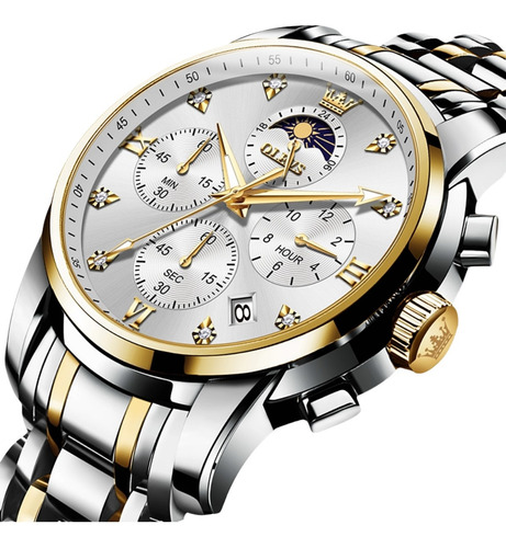 Reloj Olevs Diamond Calendar Moon Phase Business