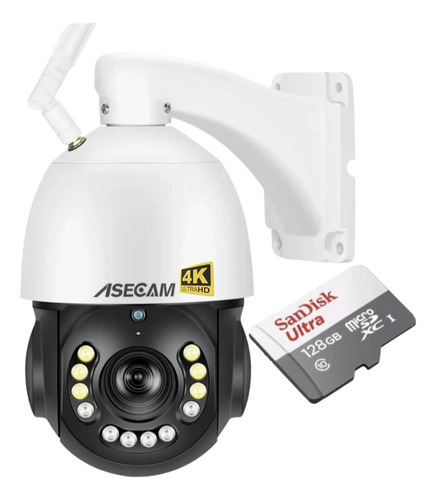 Câmera Asecam 4k Ptz Ip Wi-fi 8mp Zoom 30x Óptico C/128gigas