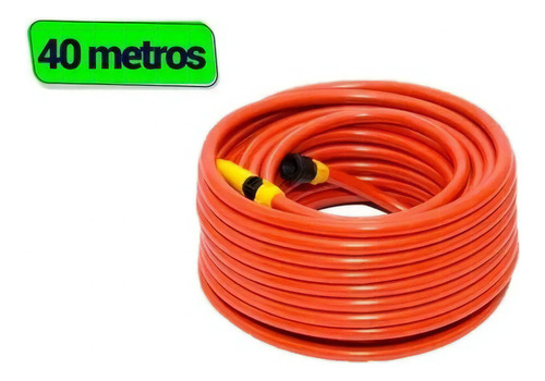 Mangueira De Jardim Silicone 1/2 2,00mm 50 Metros Ecológica Cor Laranja