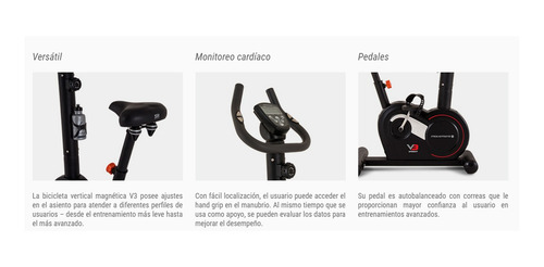 Imagen 3 de 8 de Bicicleta Magnetica Vertical Movement Bike V3 Hasta 120 Kg