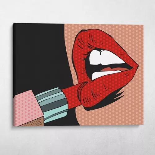 Cuadro-mujeres Beso Grafitti 6 Popart-70x90cm