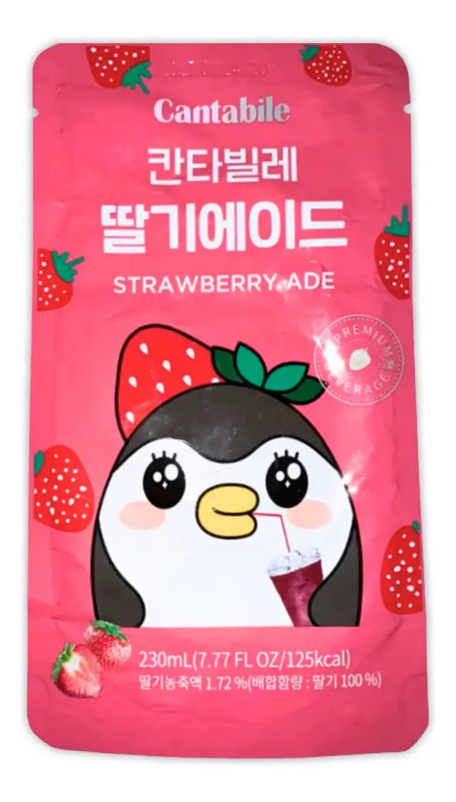 Cantabile Bebida Coreana Sabor Fresa Strawberry
