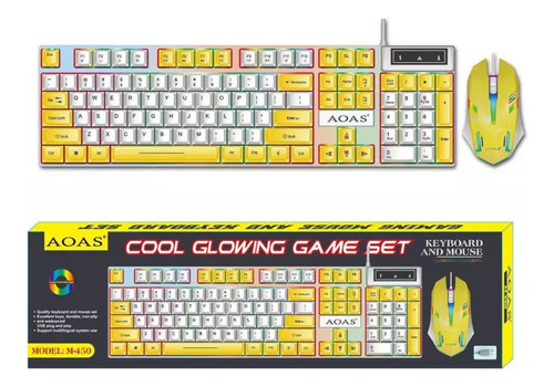 Kit Combo Gamer Teclado+mouse Multicolor Retroiluminado Rgb