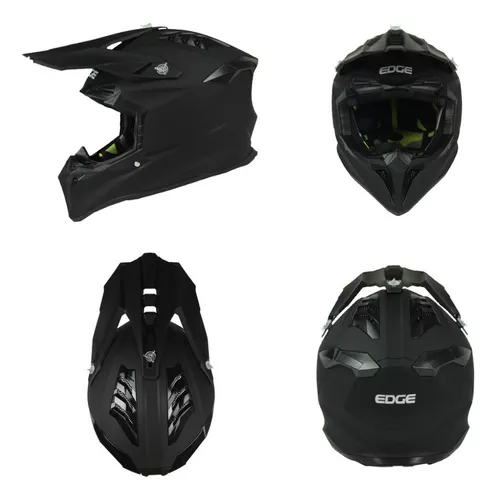 Casco Moto Infantil Niño Niña 3/4 Negro Mate Biker Cafe Race