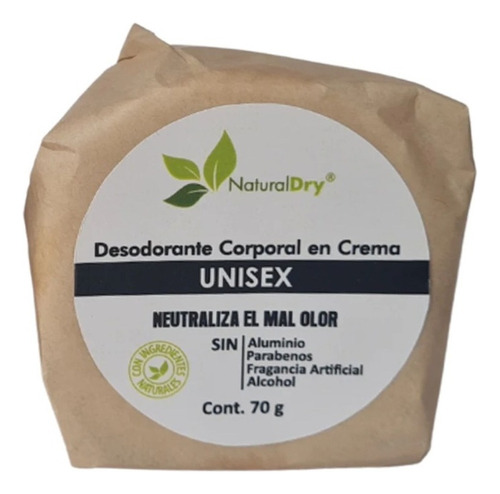 Desodorante Sólido Repuesto Barra O Crema Naturaldry Unisex Fragancia Verbena