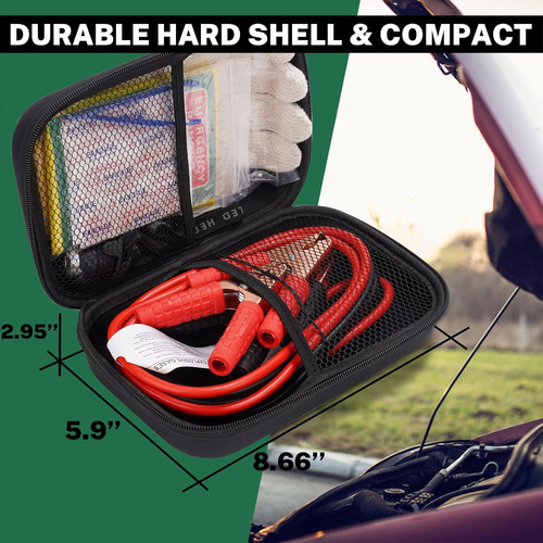 Kit De Emergencia Con Cables De Arranque Y Accesorios Para A