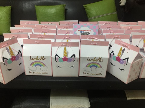 $25 Caja Golosinera 3d De Unicornio