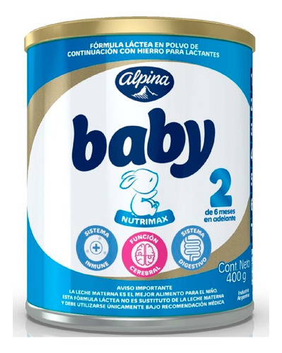 Formula Lactea Infantil Alpina Baby Nutrimax 2 De 6