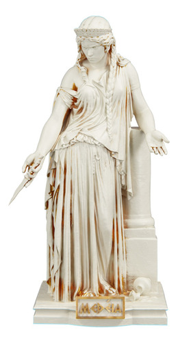 Estátua Medeia Mitologia Grega Estatueta Cor Cor Mármore Dourado