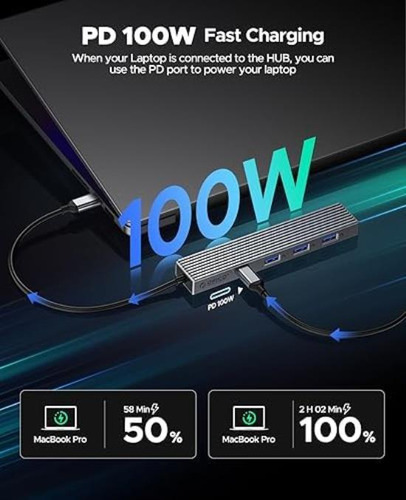Hub Usb 10gbps Orico Usb3.2, 3 Puertos A Y C