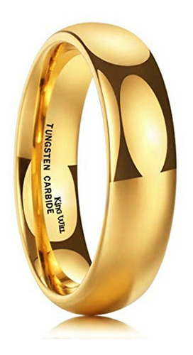 Anillo De Boda De Tungsteno Chapado En Oro De 24k Y Oro Rosa