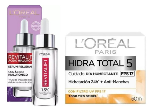 L'oréal Paris Sérum Revitalift + Crema Hidra Total 5, 17 Fps