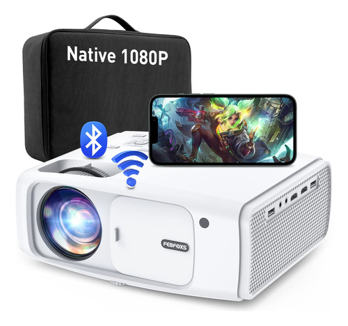 Febfoxs Proyector Wifi 1080p Bluetooth Pelicula Full Hd Para