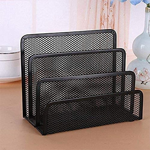 Organizador De Metal De Papéis Para Mesa Com 3 Divisões