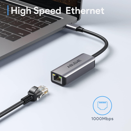 Adaptador Usb C A Ethernet, Ablewe Tipo C A Rj45 Gigabit ...