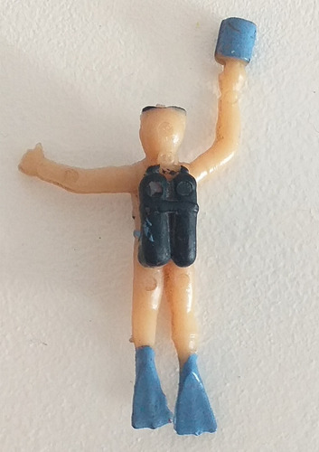 Imagen 4 de 9 de Acuanauta Hombre Rana Soldadito Figura Retro Vintage
