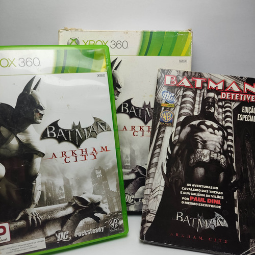 Jogo Batman Arkham City + Gibi Hq Xbox 360 Original